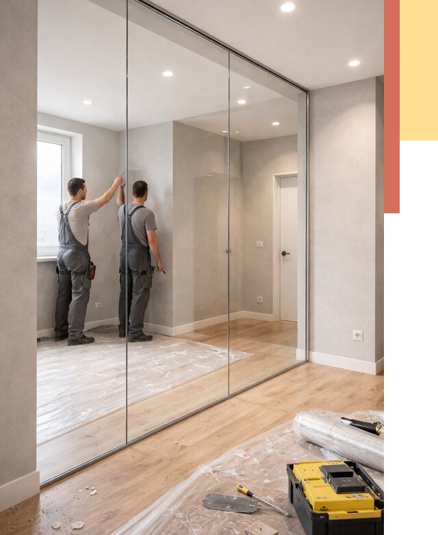 Безрамные стеклянные перегородки в Нурлате — монтаж от 9906 руб. | ОТДЕЛОЧНИК-Нрт