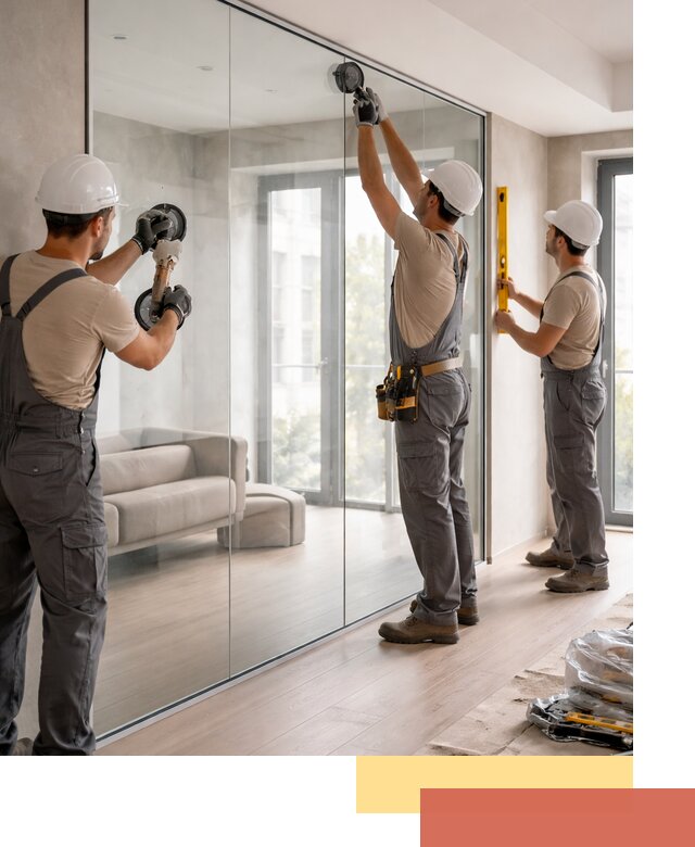 Перегородки из закаленного стекла в Нурлате для офисов и квартир