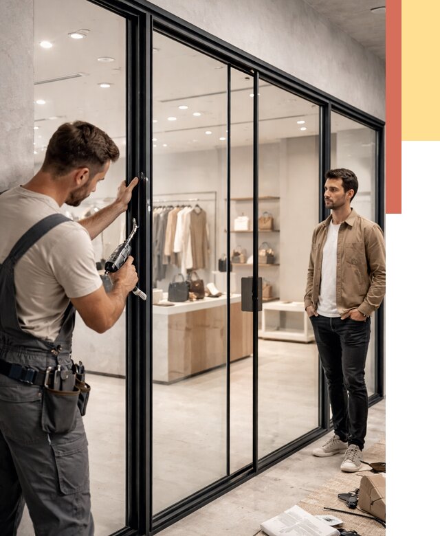 Стеклянные перегородки для магазинов в Нурлате от 8550 руб. под ключ | ОТДЕЛОЧНИК-Нрт