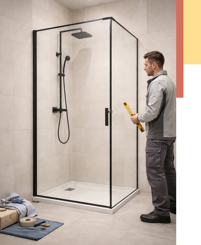 Стеклянные перегородки для душа в Нурлате от 13034 руб. | Монтаж под ключ — ОТДЕЛОЧНИК-Нрт