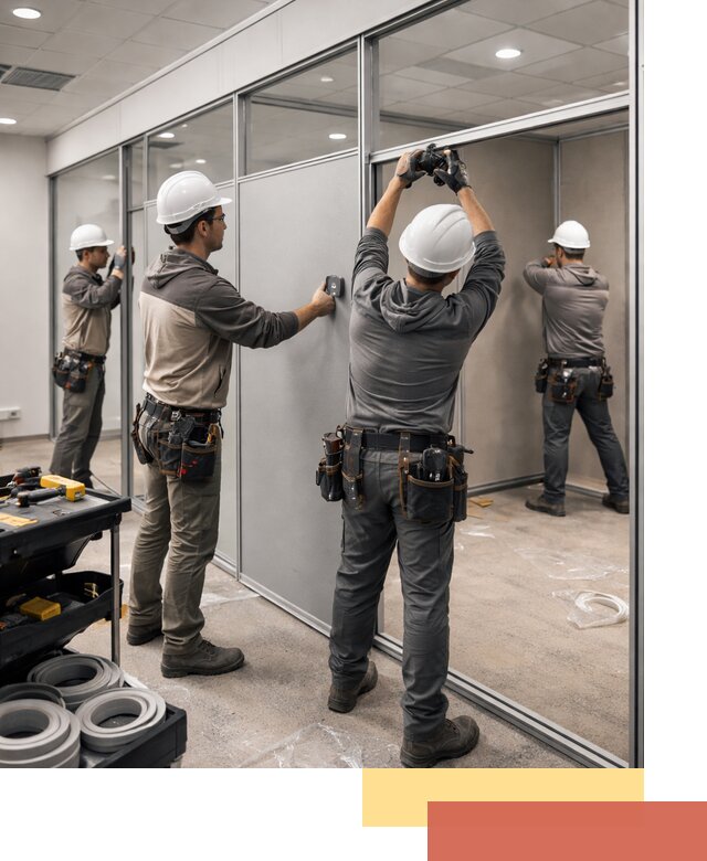 Мобильные офисные перегородки под ключ в Нурлате