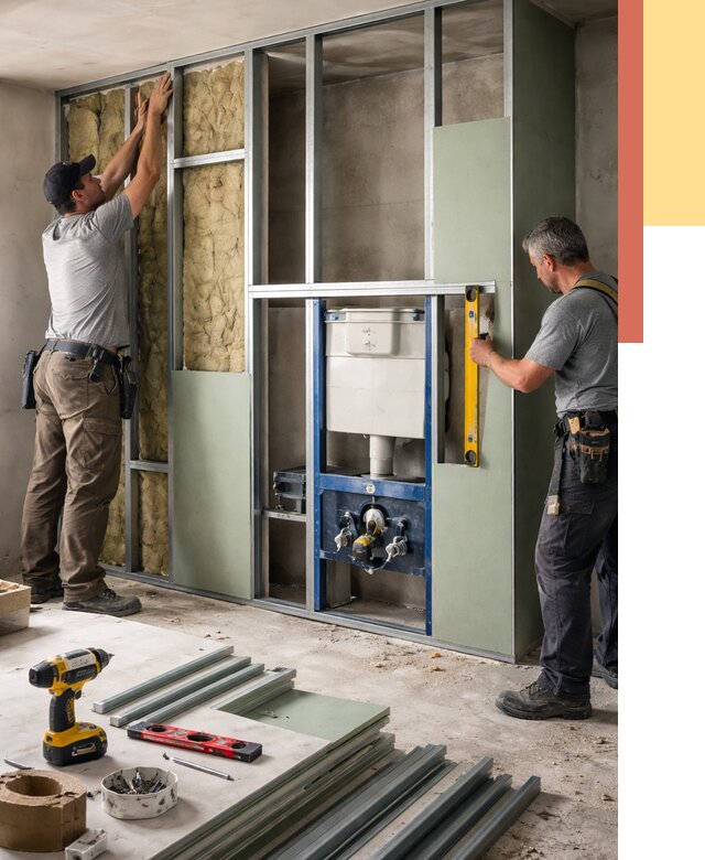 Установка сантехнических перегородок в Нурлате от 8863 руб. | ОТДЕЛОЧНИК-Нрт