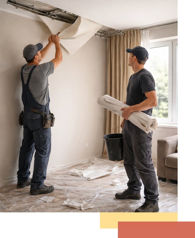 Демонтаж натяжного потолка в Нурлате быстро и аккуратно