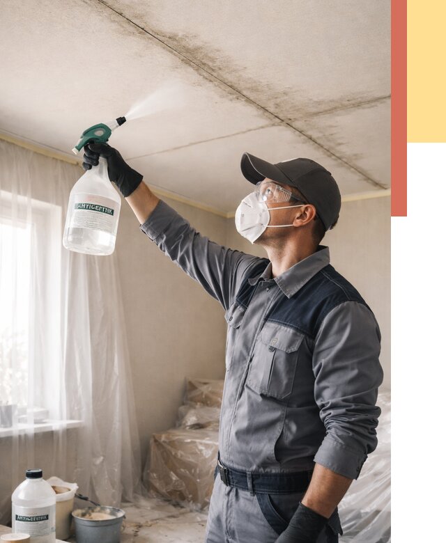 Антисептическая обработка потолка в Нурлате от 2607 руб. | ОТДЕЛОЧНИК-Нрт