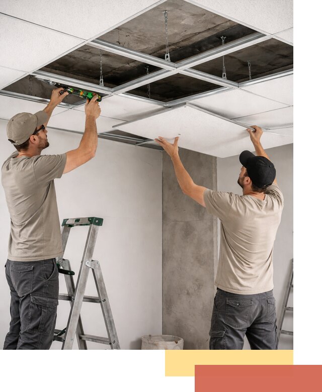 Монтаж потолка Армстронг под ключ в Нурлате