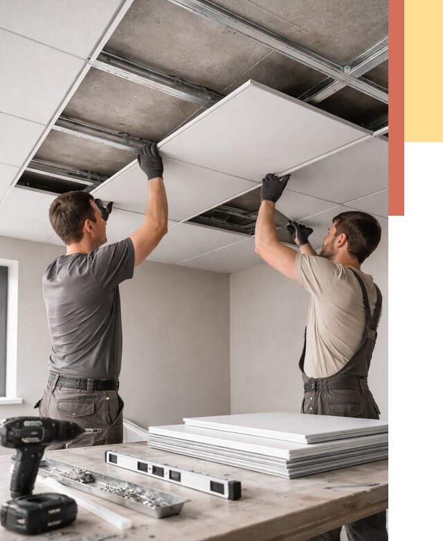 Монтаж кассетного потолка в Нурлате от 4692 руб/м2 — установка и сборка | ОТДЕЛОЧНИК-Нрт