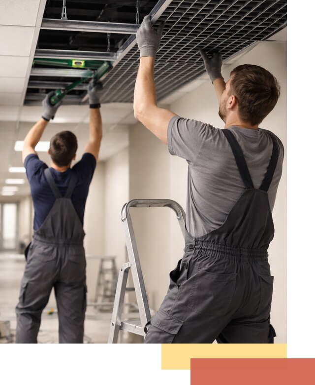 Монтаж потолка Грильято в Нурлате: установка под ключ качественно