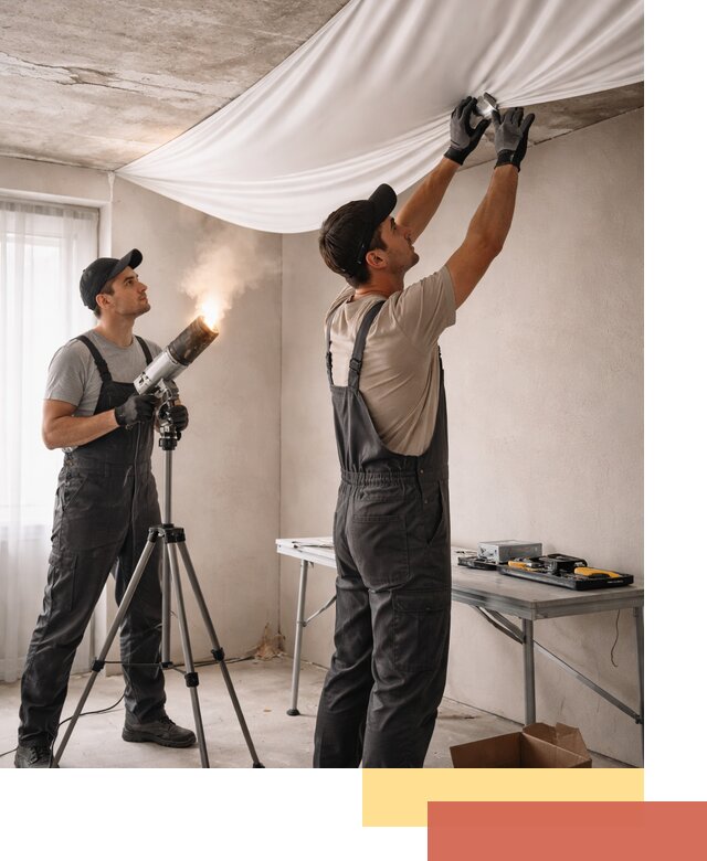 Установка натяжного потолка под ключ в Нурлате