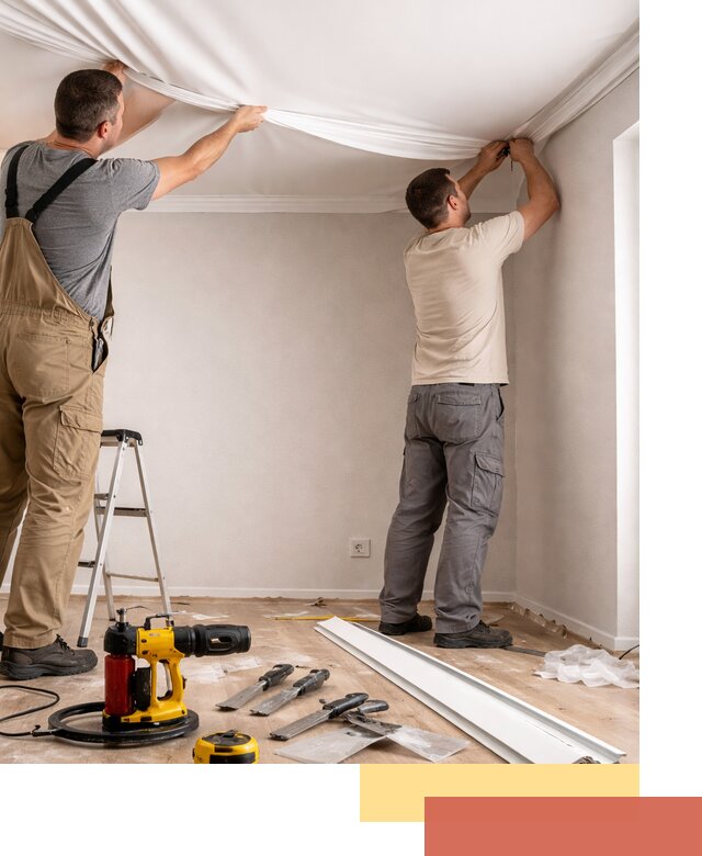 Монтаж ПВХ натяжного потолка в Нурлате качественно и быстро