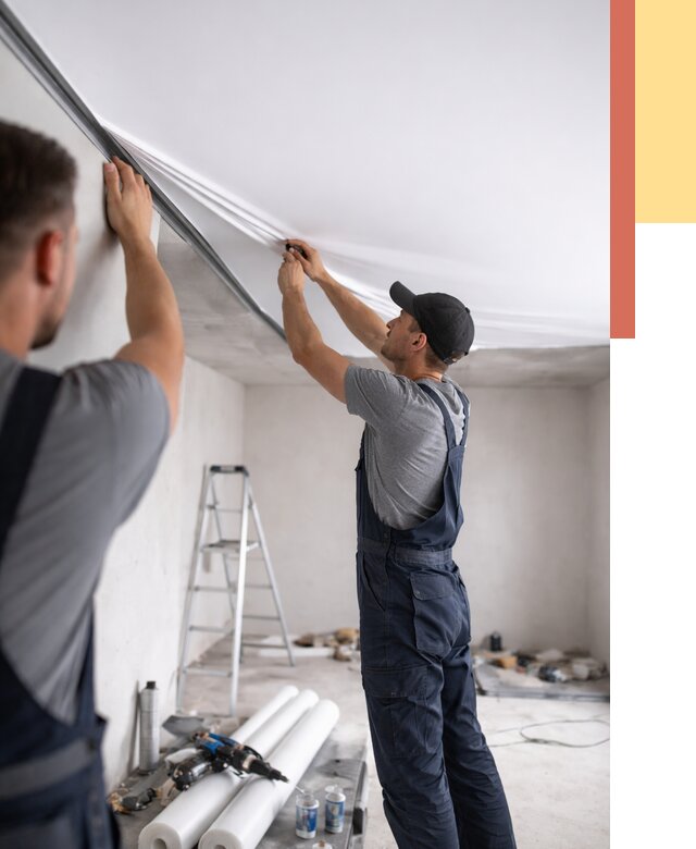 Монтаж матового натяжного потолка в Нурлате от 4692 руб./м² — быстро и недорого | ОТДЕЛОЧНИК-Нрт