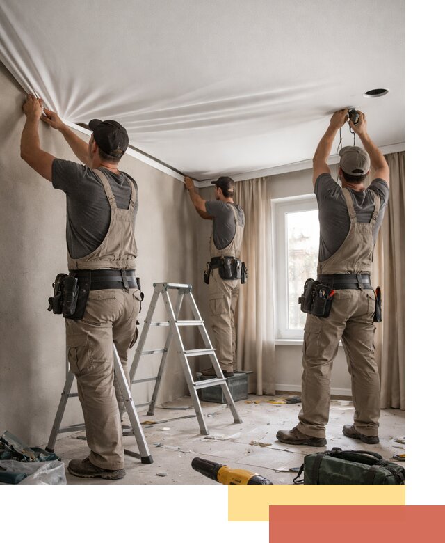 Монтаж матового натяжного потолка в Нурлате качественно и быстро