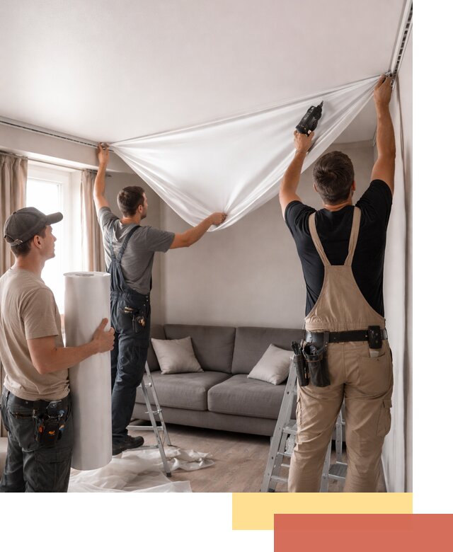 Монтаж сатинового натяжного потолка в Нурлате качественно и быстро