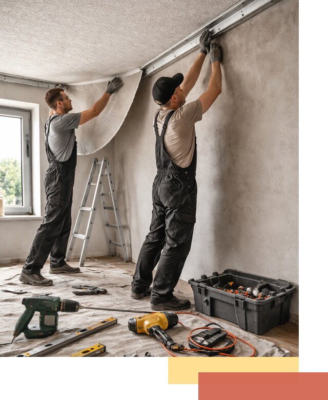 Монтаж фактурного натяжного потолка в Нурлате качественно и быстро