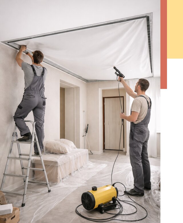 Монтаж натяжного потолка в прихожей в Нурлате от 2763 руб. под ключ | ОТДЕЛОЧНИК-Нрт