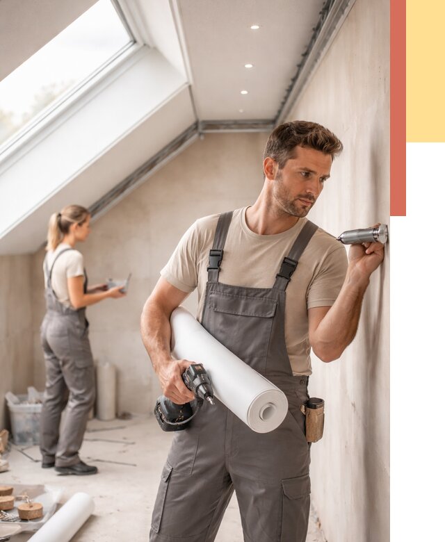 Монтаж натяжного потолка на мансарде в Нурлате от 3649 руб. | ОТДЕЛОЧНИК-Нрт