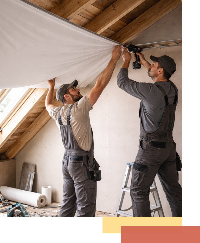 Монтаж натяжного потолка в мансарде в Нурлате