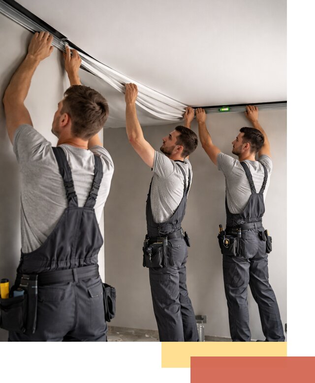 Теневые натяжные потолки в Нурлате: монтаж и отделка быстро и качественно