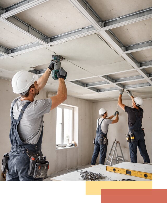 Кессонный потолок из гипсокартона под ключ в Нурлате