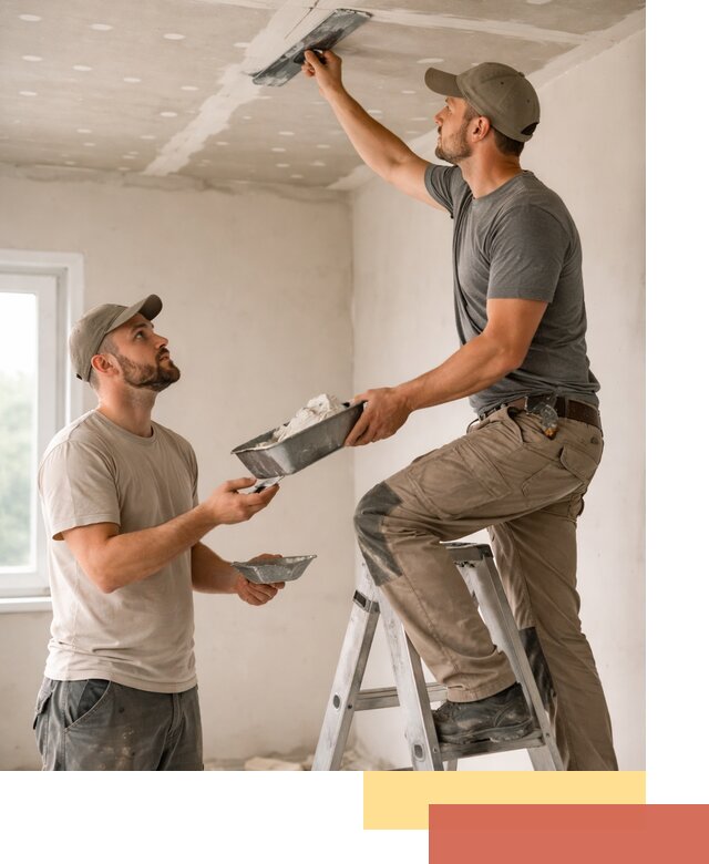 Шпаклевка потолка из гипсокартона в Нурлате качественно и быстро