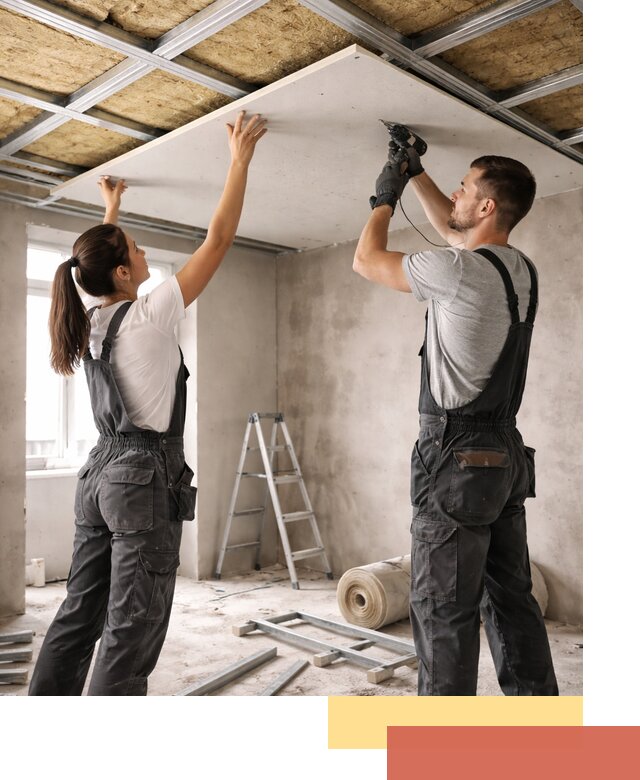 Звукоизоляция потолка из ГКЛ в Нурлате профессионально и надежно