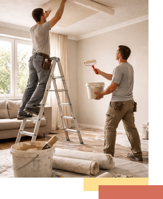 Поклейка обоев на потолок в Нурлате — качественно и быстро