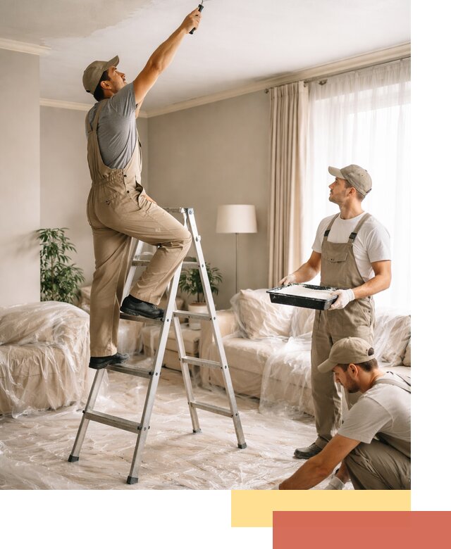 Покраска потолков акриловой краской в Нурлате качественно и быстро