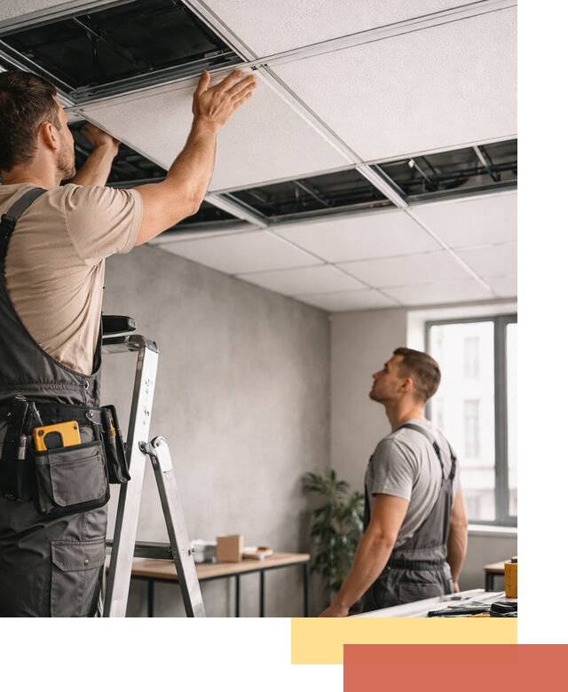 Монтаж потолочной плитки в Нурлате качественно и в срок