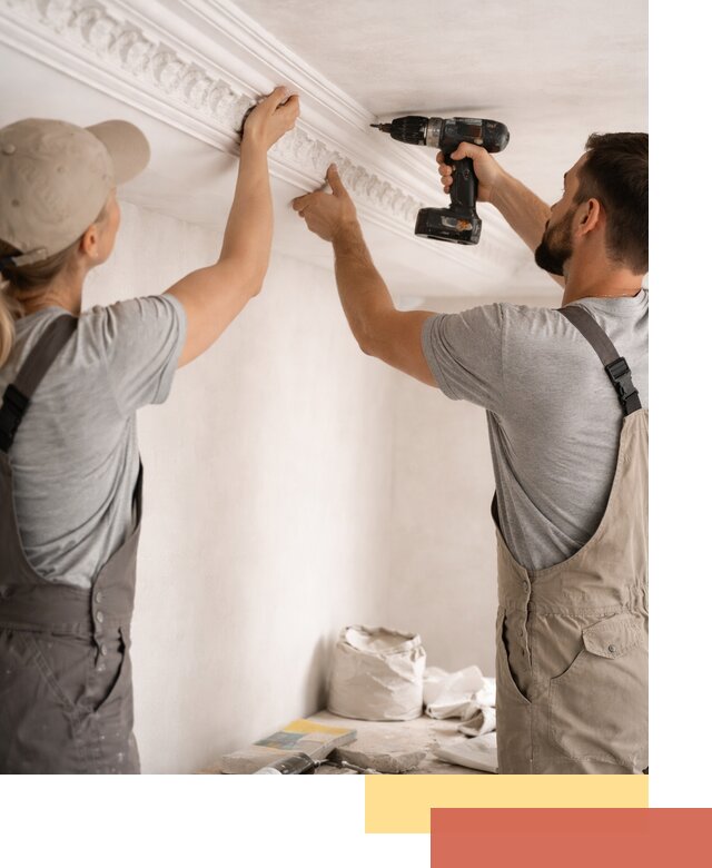 Профессиональный монтаж лепнины на потолок в Нурлате