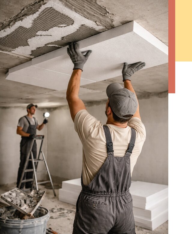 Утепление потолка пенопластом в Нурлате от 4692 руб/м2 — недорого и быстро | ОТДЕЛОЧНИК-Нрт